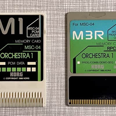 Korg M3R RPC-04 Program Card & M1 MSC-04 PCM card 1988/1989