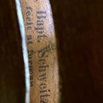 Antique 4/4  Violin johan baptist schweitzer fecit at forman 1813 image 5