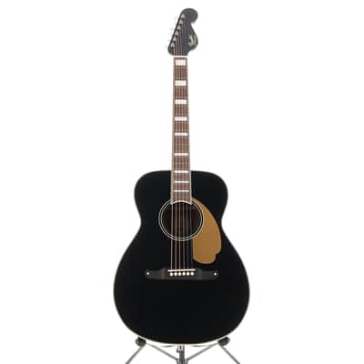 Fender California Vintage Malibu Acoustic Electric Guitar WC Gold Pickguard, Matching Headstock -Black (P) (03808) image 5