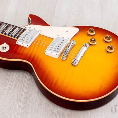 2022 Gibson Custom Shop Historic 1959 Les Paul Standard R9 70th Anniversary Washed Cherry Sunburst Gloss image 9