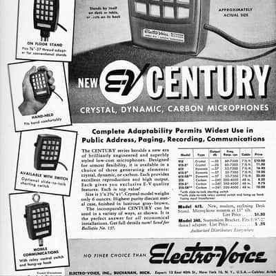 Custom Vintage 1950’s Electro-Voice 715 Satin Chrome HiZ Microphone - Shure Ceramic Element- Built-in Volume Control image 8