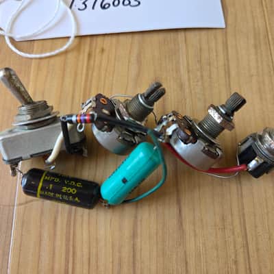 Vintage 1960 Danelectro Wiring Harness! 100K CTS Pots, Switch, Jack! image 3