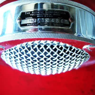 Vintage 1940's Astatic D-104 crystal "Lollipop" microphone head Hi Z harp mic HAM radio prop repair # 1 image 7