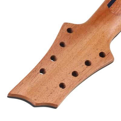 Okoume 8-String Guitar Neck, 24 Fret, Artificial Rosewood Fretboard image 5