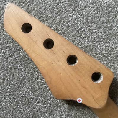 Douglas Roasted Maple Wood 4 String Bass Neck, 20 Frets Fingerboard Fretboard image 2
