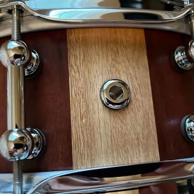 MINT - Nowak Drums (AUST) 14x5 Jarrah/BlackButt block/stave snare, Canopus wires, Free extras image 4