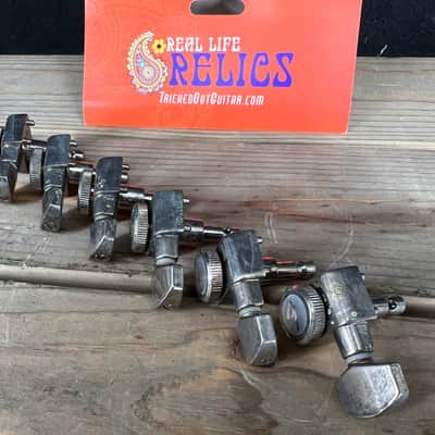 Real Life Relics Fender® Aged Genuine American Deluxe Locking Tuners All Short Post 0990818105   [E1] image 1