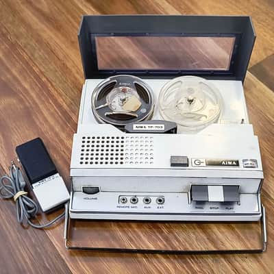 Vintage Aiwa TP-703 3 inch Reel to Reel Tape Recorder - Rare image 2