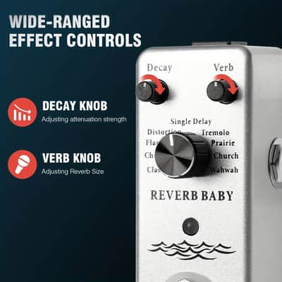 Iset Digital Reverb Guitar Pedal with 9 Modes True Bypass, price include the import duty for US buyer image 7