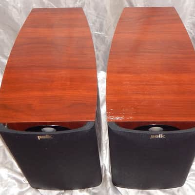 Polk TSx220B cherry home bookshelf speakers image 3
