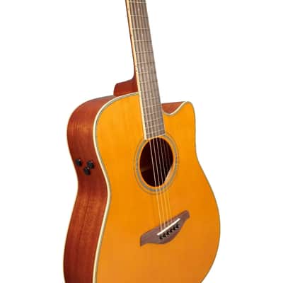 Yamaha FG-C-TA TransAcoustic Cutaway Acoustic-Electric Guitar - Vintage Tint image 7