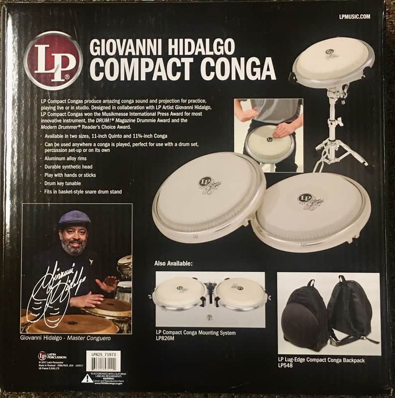 Latin Percussion Giovanni Hidalgo Compact Congas 2022 - Chrome