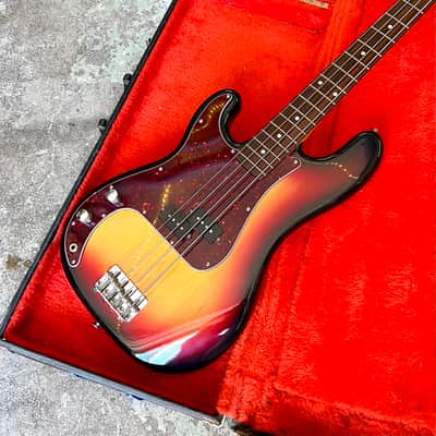LEFTY! -Greco Brazen Picker P bass 1980 - Sunburst original vintage MIJ Matsumoku left handed precision LH image 5