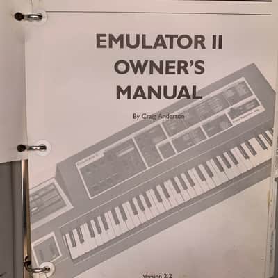 E-MU Systems Original Emulator II Owner's Manual