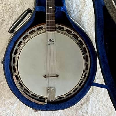 Antique 1920's Ludwig Dixie 4 string Banjo with hardshell case Chicago USA Made image 1