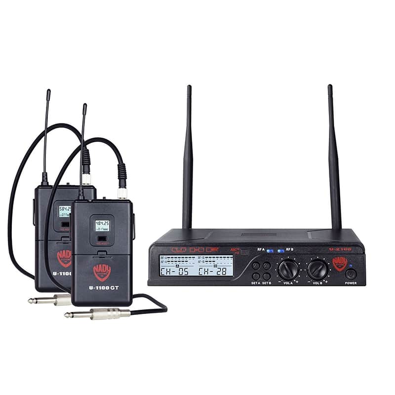Nady U-2100-GT-AB Dual Channel Wireless Instrument System - Bands A and B image 1