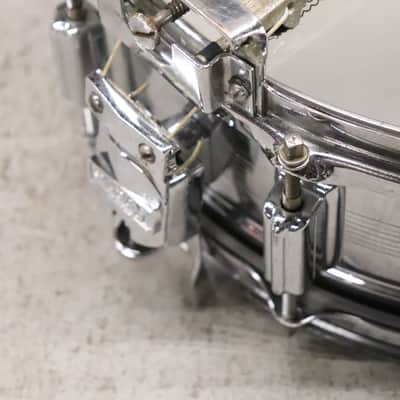 Rogers "7-Line" Dyna-Sonic 5x14" Brass Snare Drum "Beavertail" Lugs Vintage 1960's image 13