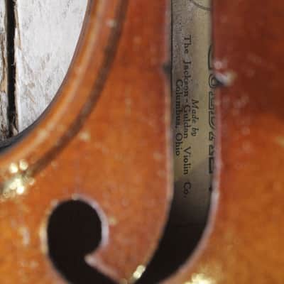 Jackson-Guldan Vintage The Guldan 4/4 Violin Made in the USA with Case and Bow image 6