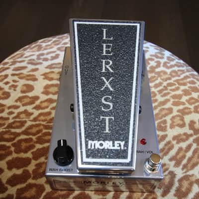 Morley Lerxst All the Worlds a Stage Wah Volume Pedal with Hand signed Massey Hall tour badge 2026 - Chrome image 2