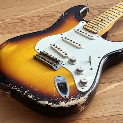 2025 Fender Custom Shop 55 Stratocaster Masterbuilt Dennis Galuszka 2-Tone Sunburst Relic image 5