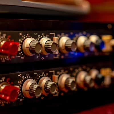AMS Neve 1081 CH Horizontal Mic Preamp / EQ Module Pair Racked 2010s - Blue image 2