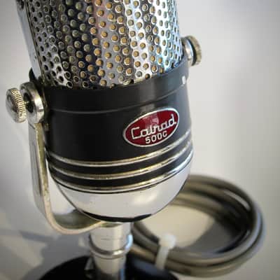 Calrad 500C Microphone Desk Mic with stand Circa-1960s-Chrome & Black` image 1