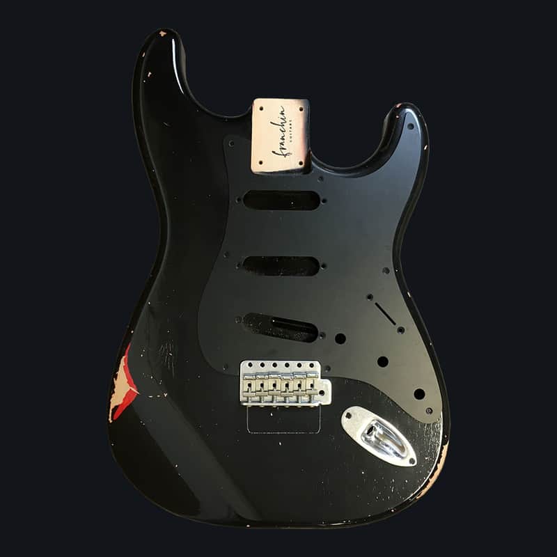 Made to Order - FRANCHIN Mercury guitar body GILMOUR'S BLACK ST REPLICA Relic Aged 100% Nitro Lacquer Alder Stratocaster-Strat-S-Style Made in Italy image 1