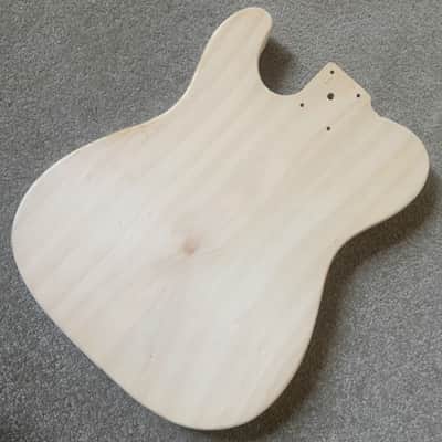 Telecaster Tele Style Basswood Guitar Body, Natural Wood, DIY Blank image 16