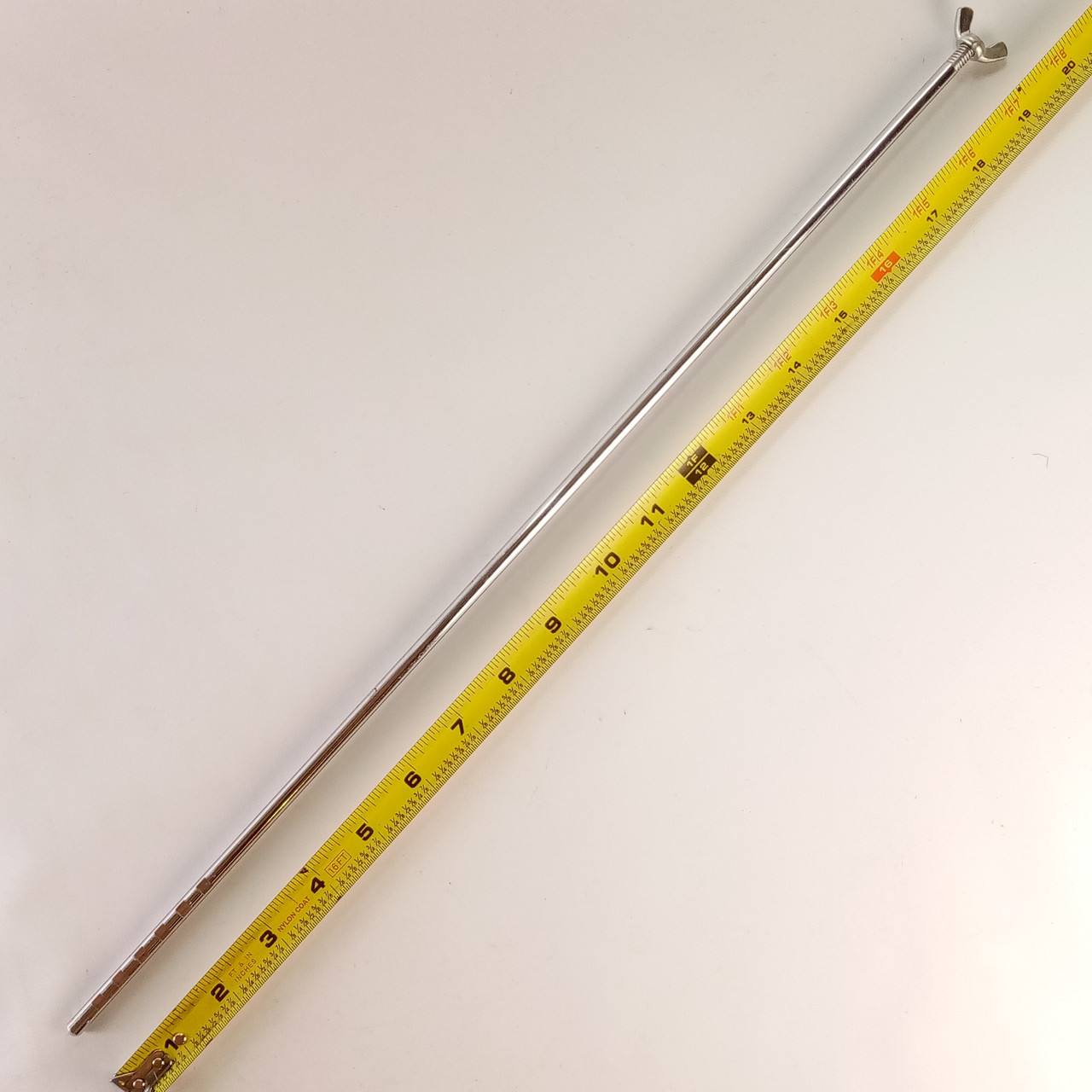 Premier 1/4x19" Straight Cymbal Arm Rod Holder Chrome Vintage 50s Bass Drum Part — main photograph