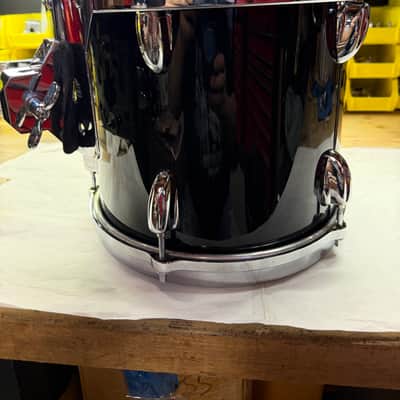 Slingerland Nashville Studio king 90s Gloss black wrap 10x10 tom Nice Cond! image 19