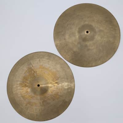 Vintage K. Zildjian Istanbul New Stamp Hi-Hat Pair 14" 884g/894g with Original Bag! image 2