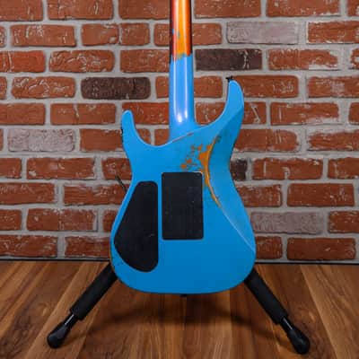 Jackson USA Custom Shop SL 2H FR Soloist Robin Egg Blue over 3-Tone Sunburst Nitro Tour Relic 2026 w/OHSC image 9