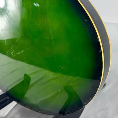Aria Encore 335 Style Hollow Body 1970s Green Burst image 11