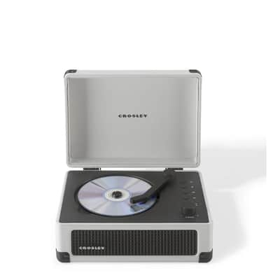 Crosley CR3505DP Cruiser Portable CD Player Retro Bluetooth Speakers, White Farmhouse -NEW image 11