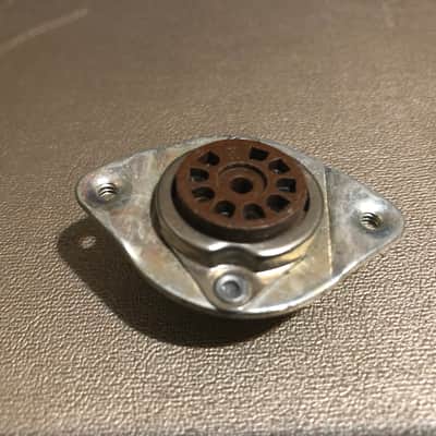Elco Pair of Octal to Nine Pin Tube Conversion Sockets 1950’s Steel Phenolic image 7