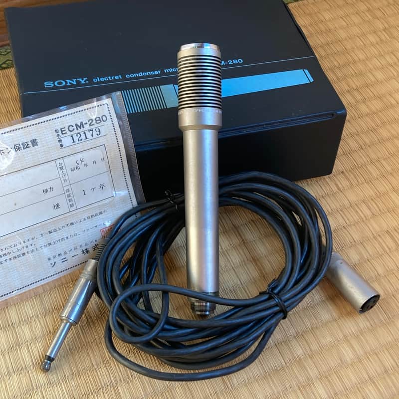 SONY ECM-280 マイク MIC ヴィンテージ ☆ 1970s ☆ Sony ECM-280 ☆ Electret Condenser Microphone 600Ω