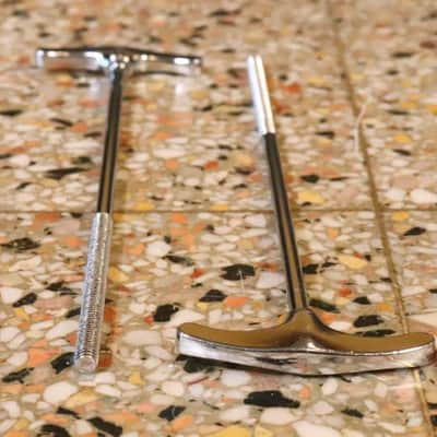 Ludwig 7-1/2" Chrome T Rods 2pk Vintage 1960 / 70's #2 image 4