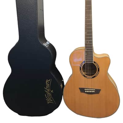 Washburn AG40CEK Grand Auditorium Spruce Top Flame Maple 6-String Acoustic-Electric Guitar w/Hard Case image 1