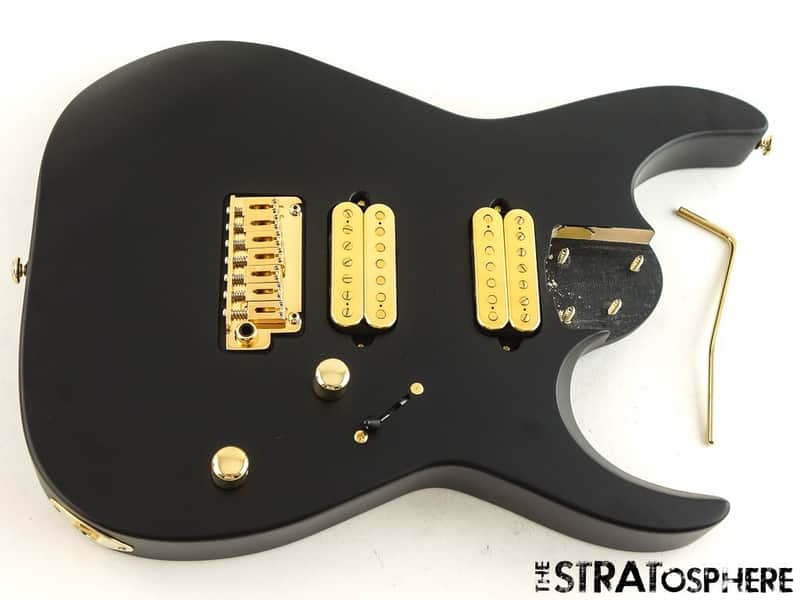 Charvel Angel Vivaldi DK24-7 HH Dinky LOADED BODY Gold Dimarzio Nova Satin Black image 1