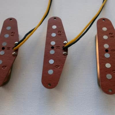 Stratocaster A2 Custom Strat Guitar Pickups SET HOT Vintage Hand Wound by Q pickups Fits Fender image 4