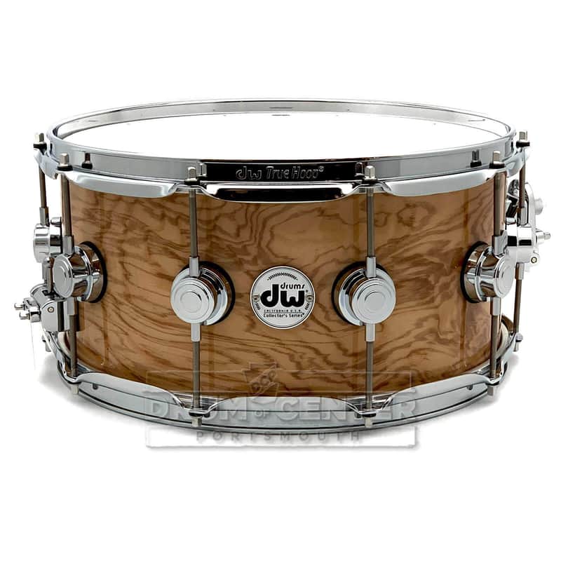DW Collectors VLT 333 Maple Snare Drum 14x6.5 Exotic Olive Ash Burl image 1