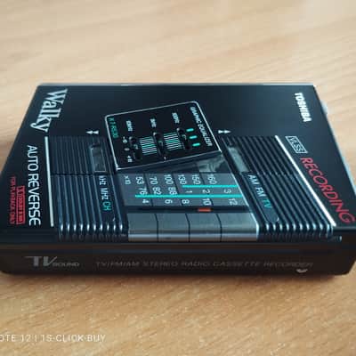 Toshiba Walkman walky radio recorder casstte Player KT RS 30 black working image 4