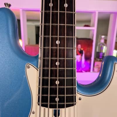 Alleva Coppolo LG5 Standard in Blue Metallic with Bound Indonesian Rosewood Fingerboard & AC In-House 60s Pickups image 4