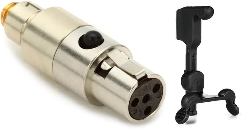 DPA DAD6010 MicroDot to TA4F Adapter  Bundle with DPA VC4099 Mounting Clip for Violin  Viola  Mandolin  Banjo image 1