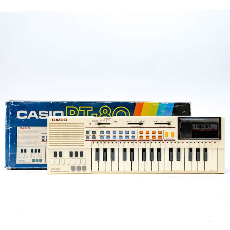 Casio PT-80 & RO-551 - 32-Key Mini Synthesizer Keyboard - Vintage