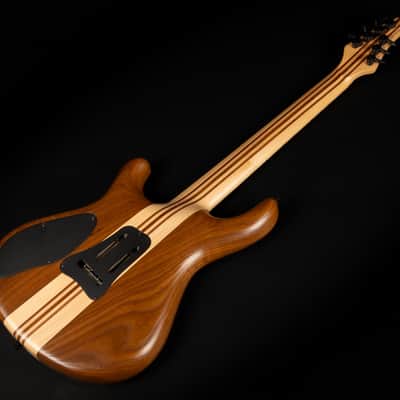 2014 Mayones Regius Pro 7 Claro Walnut | Custom 7-String Swamp Ash Body Neck Thru Birdseye Maple Fretboard DiMarzio Pickups Floyd Rose Tremolo Coil Split | CoA OHSC image 12