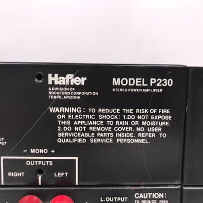 Hafler P230 Stereo Power Amplifier image 8
