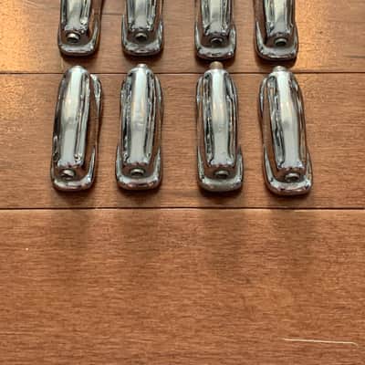 VINTAGE SLINGERLAND Snare Drum Lugs - 60’s Chrome - Set of 8 with Screws - GOOD CONDITION image 2