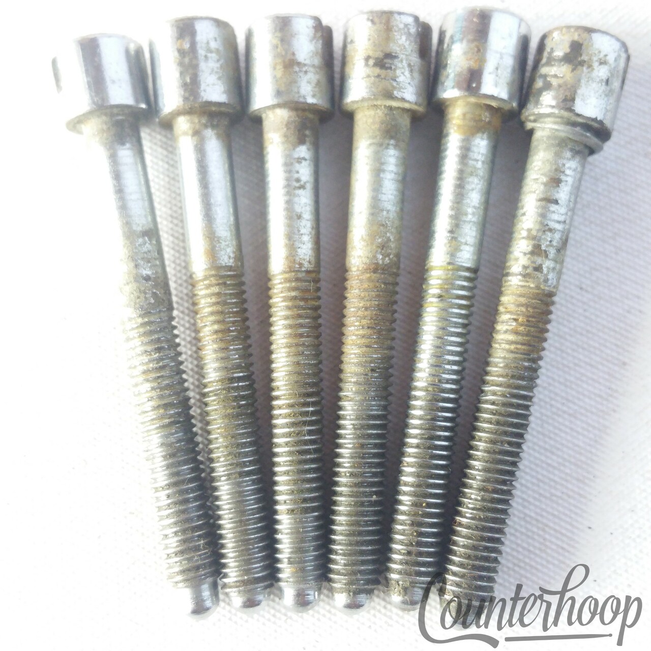 Trixon 6x 1 5/8"Slotted Tension T-Rods Snare/Floor Tom Drum Germany Vintage 60s — main photograph