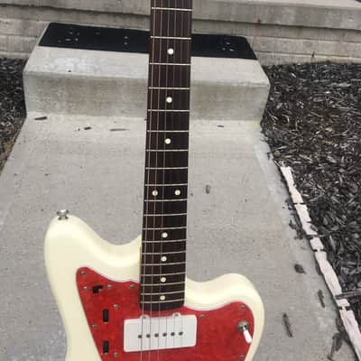 Fender Jazzmaster 1996 Olympic White body / red pick guard Anniversary year image 4